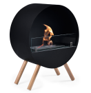 Enjoyfires bio ethanol haard rond Tubo - zwart/hout