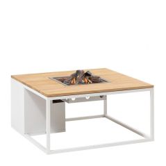 Cosiloft white/teak met gratis glasset