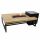 Enjoyfires vuurtafel Ambiance rechthoek zwart-teak 120x80x35 cm