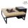 Enjoyfires vuurtafel Ambiance vierkant zwart-teak 90x90x35 cm