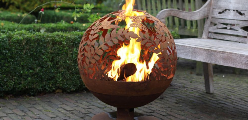 Fancy Flames vuurbal lasercut bloemen